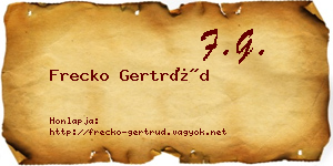 Frecko Gertrúd névjegykártya